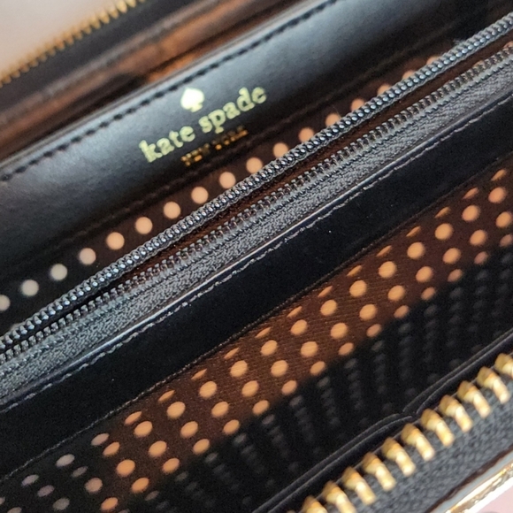 🖤🤍KATE SPADE Neda Nylon Continental large zip around wallet🤍🖤 EUC - Picture 6 of 6